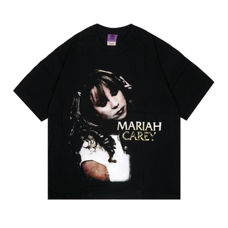 เสื้อยืดโอเวอร์ไซส์เสื้อยืด ขนาดใหญ่ พิมพ์ลาย Marah CAREY BLACK TOXIC1805S-3XL