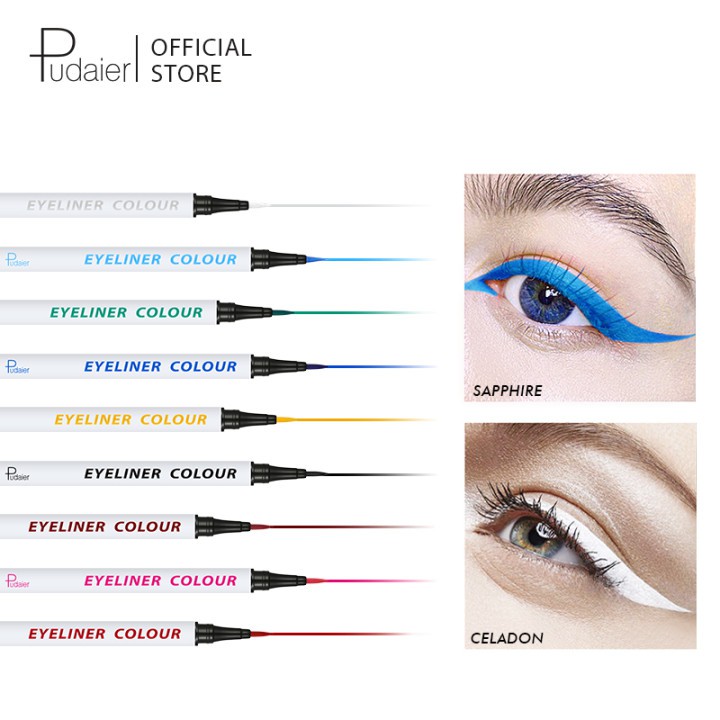 ภาพหน้าปกสินค้าPudaier อายไลเนอร์ แบบกันน้ำ ติดทนนาน หลากสี 9 สี