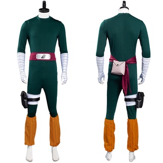 พร้อมส่ง ชุดจั๊มสูท ชุดคอสเพลย์ Rock Lee สําหรับปาร์ตี้ฮาโลวีน