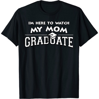 เสื้อยืดโอเวอร์ไซส์เสื้อยืด พิมพ์ลายการ์ตูน My Mom Graduated Matching Family Graduation ทรงหลวม เหมาะกับของขวัญวันพ่อ สํ