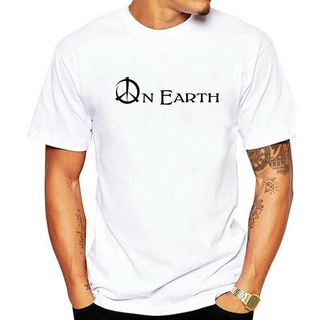 เสื้อยืดพิมพ์ลายแฟชั่น [พร้อมส่ง] เสื้อเชิ้ต พิมพ์ลาย Peace on earth screen สําหรับผู้ชาย