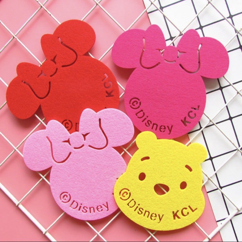 แผ่นรองแก้วหมีพูห์-แผ่นรองแก้วมิกกี้เมาส์-มินนี่เมาส์-mickey-minnie-pooh