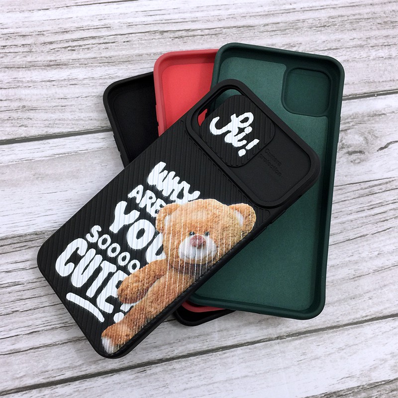 oppo-reno4-reno5-เคสโทรศัพท์ฝาปิดเลนส์กล้องฝาสไลด์-เคสกันเลนส์กล้อง-เคสสีพาสเทล-พิมพ์ลายการ์ตูน-เคสแฟชั่น-เคสการ์ตูน