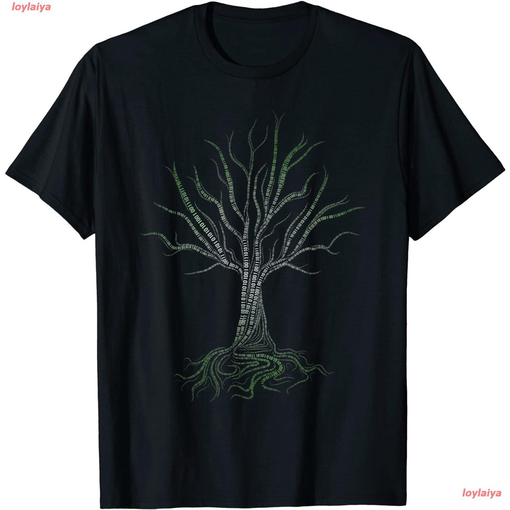 loylaiya-นักเขียนโปรแกรม-เสื้อยืด-original-binary-tree-computer-coding-programmer-t-shirt-tee-เสื้อคอกลม-เสื้อผู้ชาย-เ