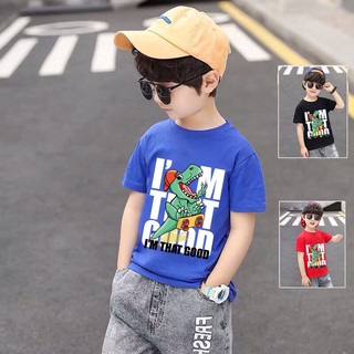 *พร้อมส่ง*Babykidsเสื้อเด็กคอตตอน100%เสื้อเด็กผู้ชายลายไนโนเสาร์มีทั้งหมด7ลาย