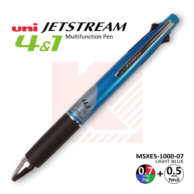 Uni Jetstream 4 + 1 หัว MSXE5-1000-07 สีฟ้า | Shopee Thailand
