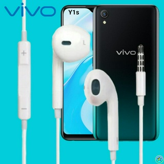 หูฟัง สมอลทอล์ค VIVO Aux 3.5 วีโว่ Y1s สวมใส่สบาย เบสนุ่ม เสียงดี รีโมทเล่น-หยุดเพลง-เพิ่ม-ลดระดับเสียง