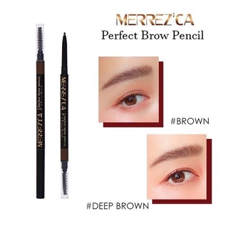 สินค้า (แท้) Merrezca Perfect Brow Pencil 1.5mm เมอร์เรซกา เพอร์เฟค โบรว์ ดินสอเขียนคิ้ว ออโต้ เขียนง่าย ติดทน