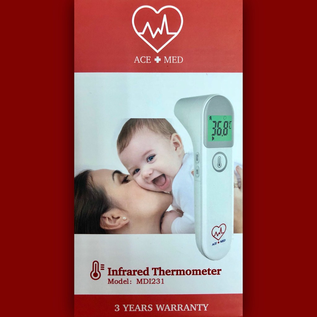 เครื่องวัดไข้แบบยิงหน้าผาก Ace Med Infrared Thermometer MEI231 Shopee