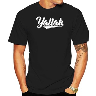 เสื้อยืดโอเวอร์ไซส์Yallah Habibo เสื้อยืด คอกลม สีพื้น สไตล์ฮิปฮอป อาหรับ เหมาะกับฤดูร้อน สําหรับผู้ชายS-3XL