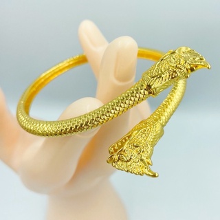 กำไลพญานาค [ 160 ] กำไลข้อมือทองชุบ กำไลข้อมือพญานาค ขนาดฟรีไซร์ พร้อมส่ง