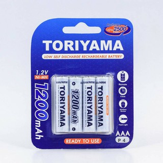 ภาพหน้าปกสินค้าTORIYAMA ถ่านชาร์จ AAA 1200mAh (Ni-Mh) | ของแท้...ชัวร์ ที่เกี่ยวข้อง