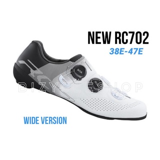 💥 SHIMANO RC7/RC702 Wide รองเท้าเสือหมอบพื้นคาร์บอนสำหรับเท้าหน้ากว้าง