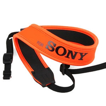 camera-neck-strap-for-sony-orange-โลโก้ดำ