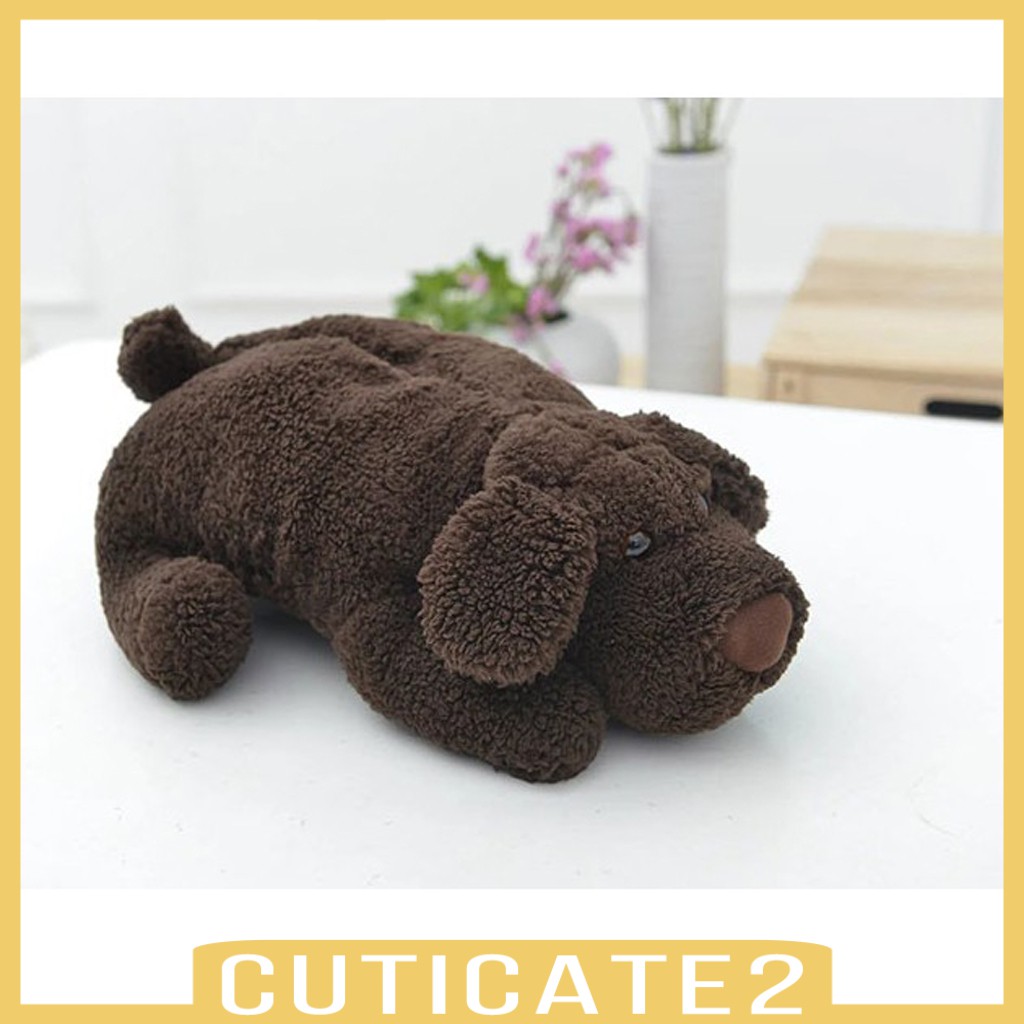 cuticate2-กล่องทิชชู่ตุ๊กตาลูกสุนัข-42-ซม-สีน้ําตาล