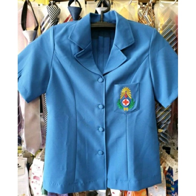ภาพสินค้าเสื้อยุวะครูหญิงทรงซาฟารี(เฉพาะเสื้อ) จากร้าน nomtanunifrom บน Shopee ภาพที่ 1