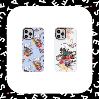 Casetify เคสโทรศัพท์ซิลิโคน TPU แบบนิ่ม ลายกระต่าย สําหรับ iPhone X XS XR 11 12 13 14 Plus Pro Max