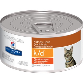 อาหารเปียกแมวโรคไต อาหารกระป๋อง Hills® k/d® Feline with Chicken 156 กรัม(exp.31/03/25)