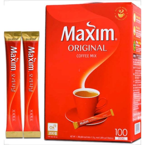 กาแฟเกาหลี-maxim-original-coffee-mix-red-1-box-100t-หอมนุ่มกลมกล่อม-รสชาติดั้งเดิม-มีสารต้านอนุมูลอิสระ