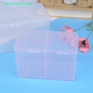 Amongspring&gt; ใหม่ กล่องเก็บสําลีแผ่นใส ทําความสะอาด