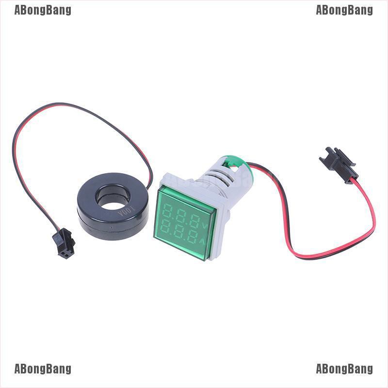 abongbang-เครื่องวัดแรงดันไฟฟ้าดิจิทัล-led-โวลต์มิเตอร์-แอมมิเตอร์-ac-60-500v