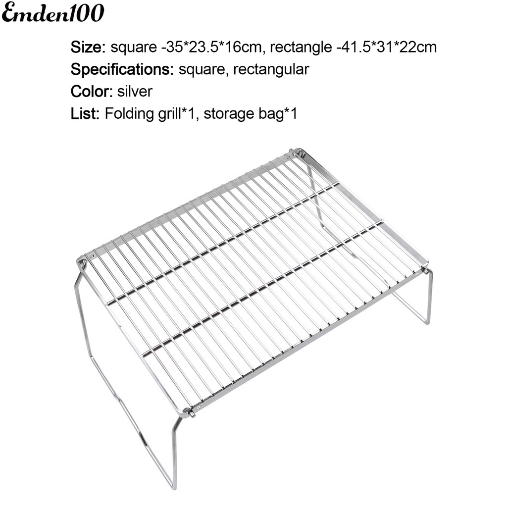 emden100-เตาย่างตั้งแคมป์ตกปลาแบบพกพาทําความสะอาดง่าย