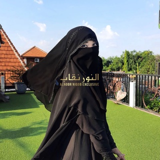 Niqab ATIKA Veil Yemeni Pashmina ผ้าคลุมหน้าลูกไม้ ลายผีเสื้อ