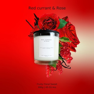 เทียนหอม กลิ่น Red Currant &amp; Rose Perfume Candle 300g (45-55 hours) Double wicks candle กลิ่น - Very Good Girl