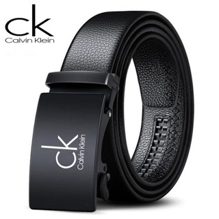 Calvin Klein Belt-Leather CK เข็มขัดหนังแท้ ชุดgiftsetพร้อมกล่อง+ถูงหิ้ว