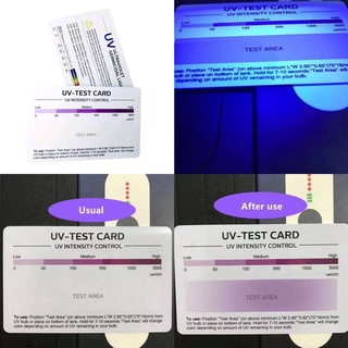 การ์ดทดสอบรังสีอัลตราไวโอเลต UVC ใช้ซ้ําได้ ป้องกันแสงแดด