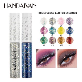 Cod HANDAIYAN เครื่องสําอางค์อายไลน์เนอร์กันน้ําติดทนนานสีขาว 12 สี