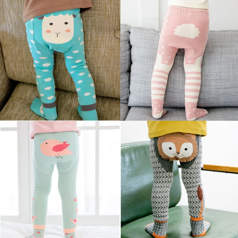 babyworld-กางเกงเลกกิ้งลายการ์ตูน-ถุงเท้า-สำหรับเด็กผู้หญิง