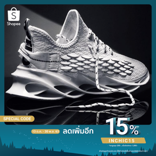 [ใช้โค้ด INCHIC15 ลดเพิ่ม 200฿] รองเท้าผ้าใบ รองเท้าวิ่ง รองเท้าออกกำลังกาย รองเท้ากีฬาวิ่ง