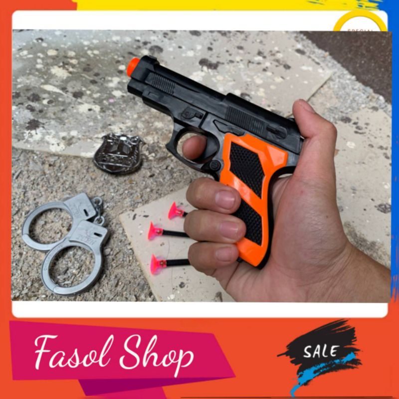กุญแจมือ-กุญแจมือพลาสติก-ของเล่นตำรวจ-ปืนพลาสติกพร้อมกุญแจมือ-กุญแจมือของเล่น