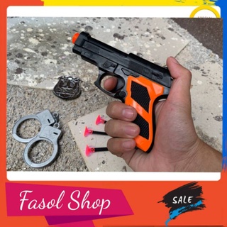 กุญแจมือ กุญแจมือพลาสติก ของเล่นตำรวจ ปืนพลาสติกพร้อมกุญแจมือ กุญแจมือของเล่น