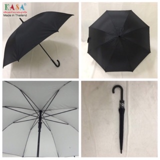 สินค้า ร่ม  รหัส28142-2 ร่มพระ ร่มถวายพระ ร่มกอล์ฟ คันใหญ่ AUTO แกน14มิล ผ้าสีดำ ร่มกันแดด ร่มกันน้ำ ผลิตในไทย golf umbrella