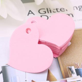 JOY 50Pcs Heart Shape Blank Kraft Paper Card Gift Tag Label DIY Party Wedding Crafts