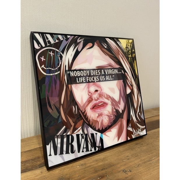 kurt-cobain-1-กรอบรูป-ตกแต่งห้อง-ตกแต่งบ้าน-พร้อมติดตั้งขึ้นผนัง