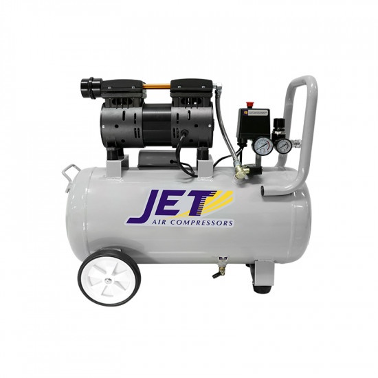 jet-ปั๊มลม-ออยฟรี-oil-free-ไม่ใช้น้ำมัน-2มอเตอร์-เสียงเงียบ-1100w-50-ลิตร-รุ่น-jos-250