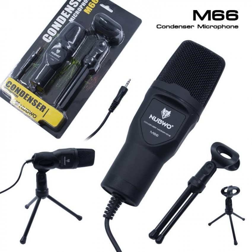 nubwo-m66-condenser-microphone-ไมค์โครโฟน-พร้อมขาตั้ง