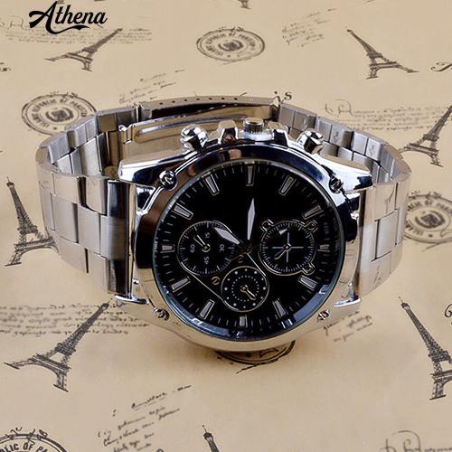 ภาพสินค้านาฬิกาข้อมือควอตซ์สเตนเลส แบบแอนะล็อก สไตล์ธุรกิจ หรูหรา สำหรับผู้ชาย จากร้าน athena285.th บน Shopee ภาพที่ 1