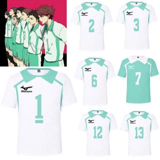 ราคาอะนิเมะ Haikyuu Aoba Johsai โรงเรียนมัธยมวอลเลย์บอลคลับเครื่องแต่งกายคอสเพลย์เสื้อยืดย์