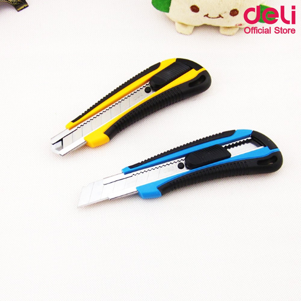 deli-2039-cutter-คัทเตอร์-13-ใบมีด-คละสี-1ชิ้น-คัตเตอร์สำนักงาน-คัตเตอร์ราคาถูก-คัตเตอร์ราคาถูก-office-อุปกรณ์สำนักงาน