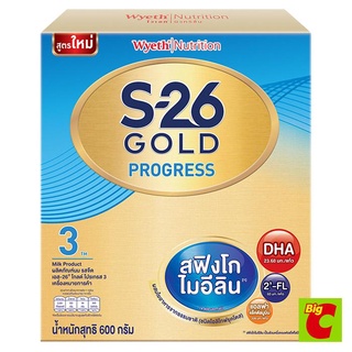 S-26 เอส-26 โกลด์ โปรเกรส สูตร 3 ผลิตภัณฑ์นมผง รสจืด 550 ก.S-26 S-26 Gold Progress Formula 3 Plain Flavored Milk Powder