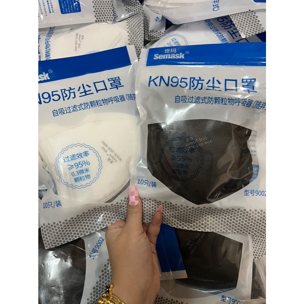 หน้ากากอนามัย-kn95-semask-ของแท้-กรองฝุ่น-pm2-5-แพ็คละ10ชิ้น-เกรดคุณภาพโรงพยาบาล-ราคาถูกที่สุด