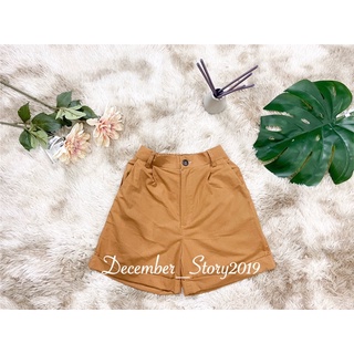 💥HOT SALE 💥  กางเกงขาสั้นแฟชั่น ผ้าลินิน Linen Style ดีไซน์เก๋ สำหรับผู้หญิง แบรนด์ December story2019