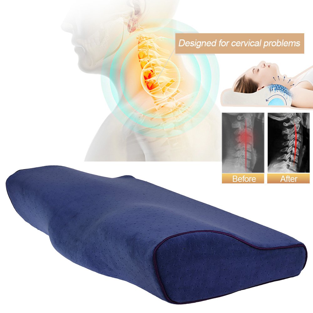 บลูไดมอนด์-orthopedic-memory-pillow-for-neck-pain-neck-protection-slow-rebound-memory-foam-pillow-health-care-cervical