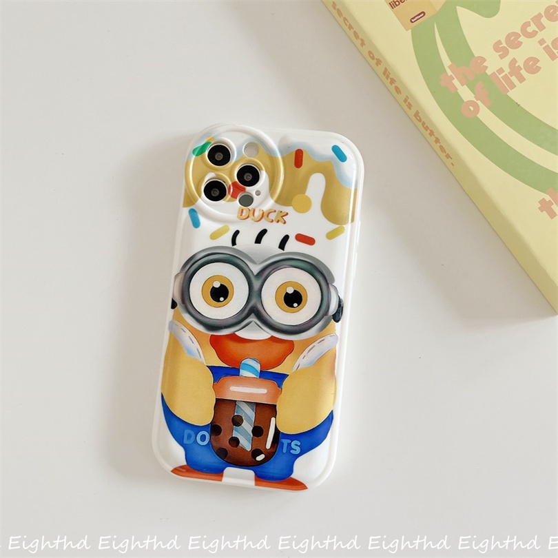 เคสโทรศัพท์มือถือ-ซิลิโคนนิ่ม-กันกระแทก-ลายการ์ตูนน่ารัก-สีเหลือง-สําหรับ-iphone-11-12-13-14-pro-max-x-xr-xs-max-6-7-8-plus-se-2020