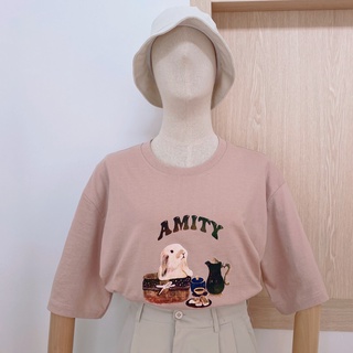 Rabbit cup oversize เสื้อยืด เสื้อโอเวอร์ไซส์ ลาย กระต่าย  by AmityClothes