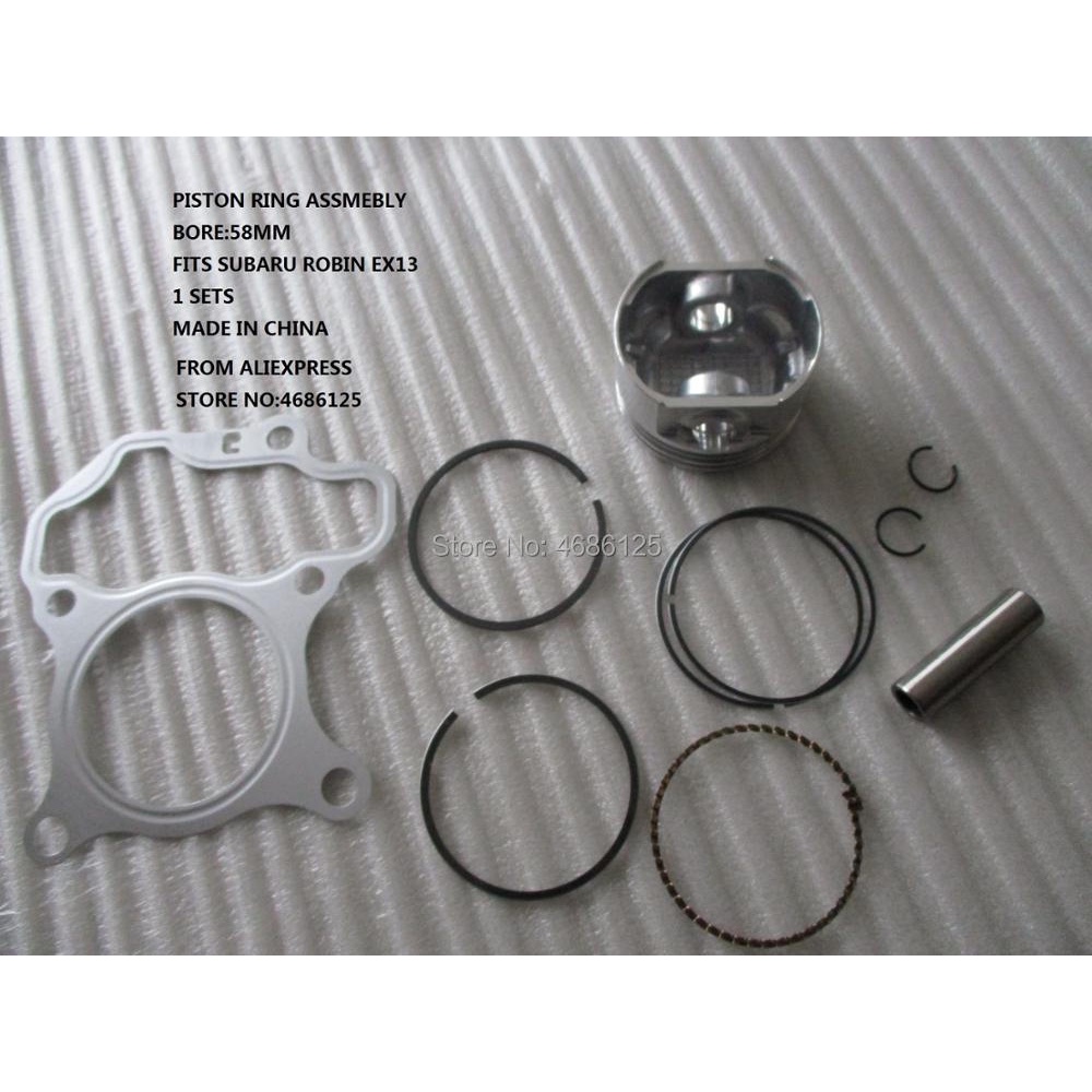 PISTON RING ASSEMBLY FITS 4.5HP EX13 SUBARU ROBIN 4 TROKE ENGINE BORE